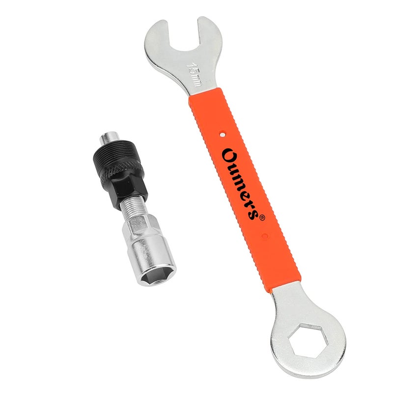 Oumers Bicycle Crank Extractor Puller, Bike Crank Removal Tool Fit for Square Threaded Taper Crankset - Image 1